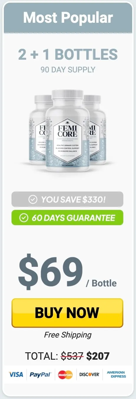 femicore 3 bottles
