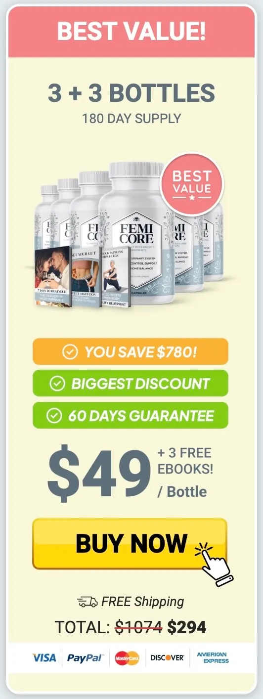 femicore 6 bottles